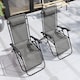 image 2 of Garden Vida Set of 2 Foldable Outdoor Zero Gravity Chairs with Headrest Pillow - Grey