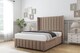 image 3 of Sloomy Melbourne Mink Plush Divan Bed Base No Drawers With 54 Inch Wingback Headboard & 12 Inch Matching Footboard | Brown | Mink | King | 1