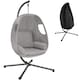 image 1 of Hanging Egg Chair Anika - with frame and extra thick seat cushion | Grey | light grey | One Size | 1