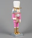 image 7 of 25cm Pink Wooden Nutcrackers Soldiers King Drummer Christmas Ornament 4pcs Set