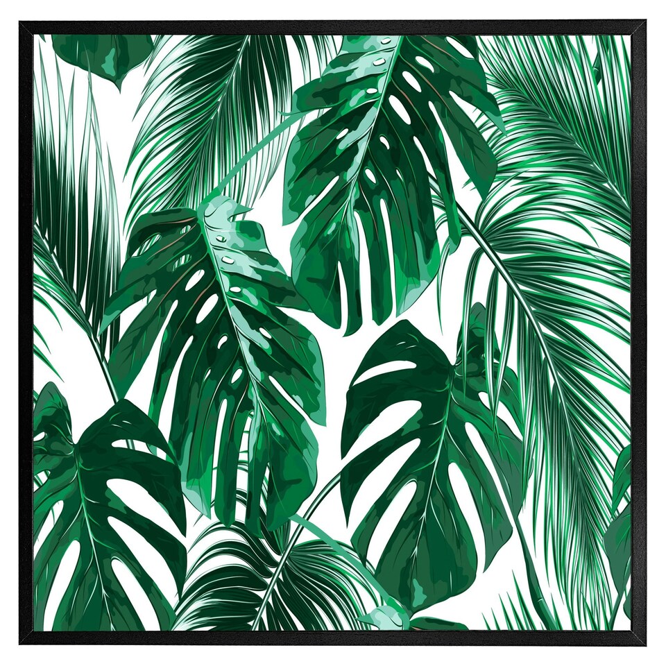 image 1 of Palm leaves (Picture Frame) Black | XS