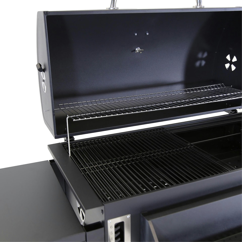image 1 of Charles Bentley Deluxe Charcoal BBQ Grill with Chrome Steel Warming Rack