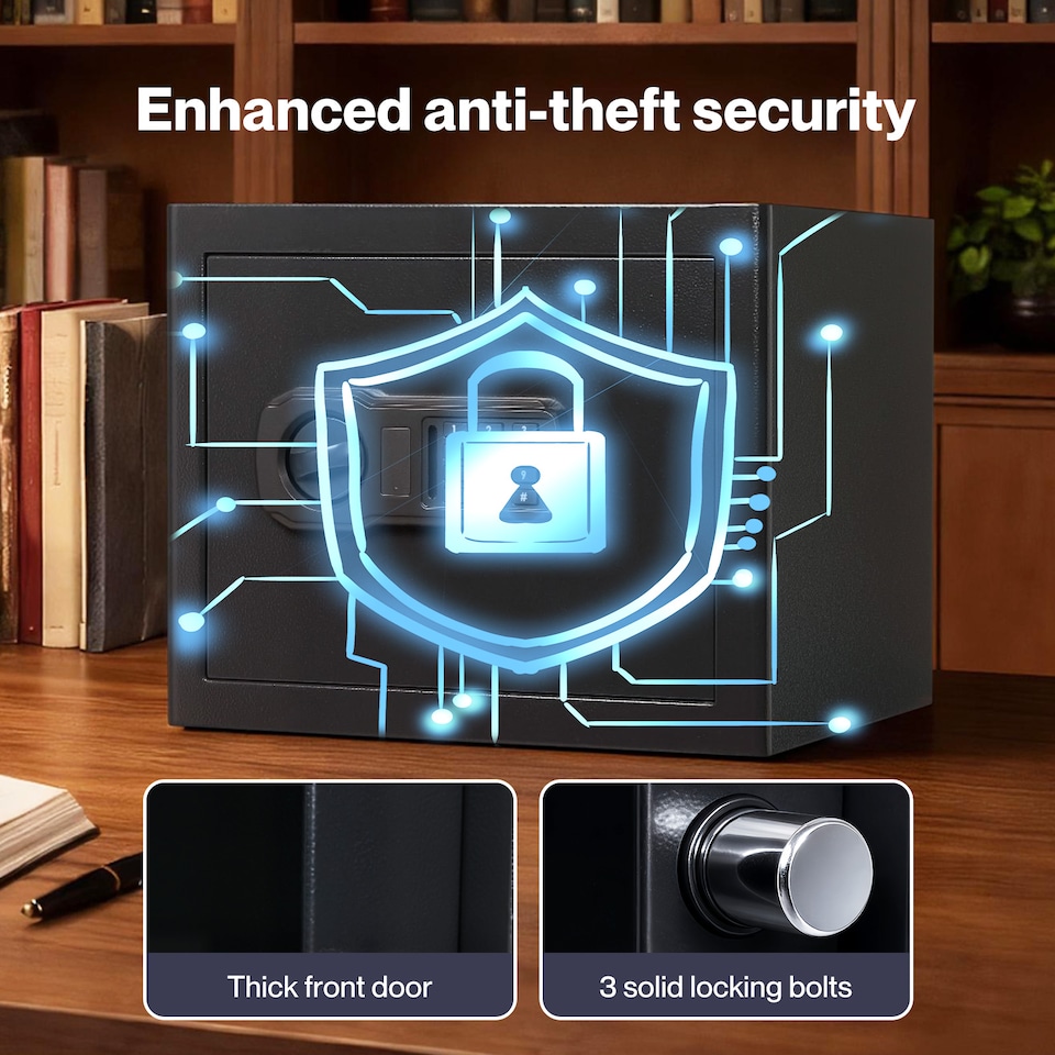image 1 of Levede Safe Fireproof Security Box Home Office Cash Lock Deposit Password 31L