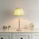image 1 of ValueLights Bobbles Rose Pink Bobbin Table Lamp with Pink Aztec Pleated Shade