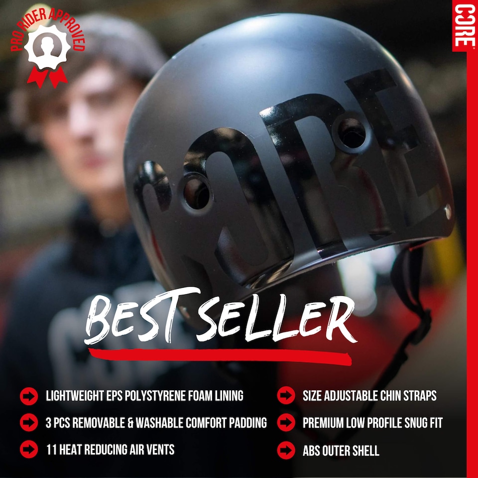image 1 of CORE Street Helmet - Stealth/Black