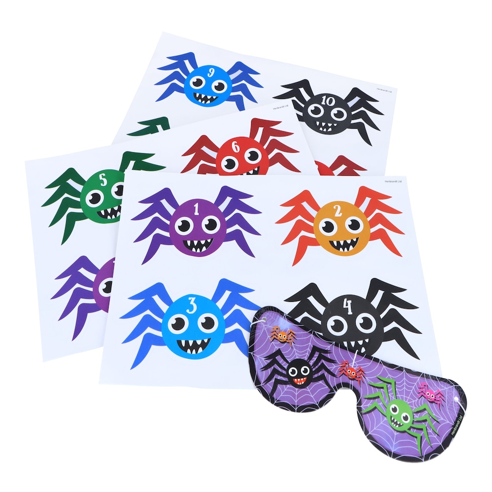 image 1 of 14 Pieces Stick The Spider on the Web’ Halloween Party Game