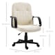 image 7 of HOMCOM PU Leather Office Chair Swivel  Mid-Back Computer Desk Chair, Cream