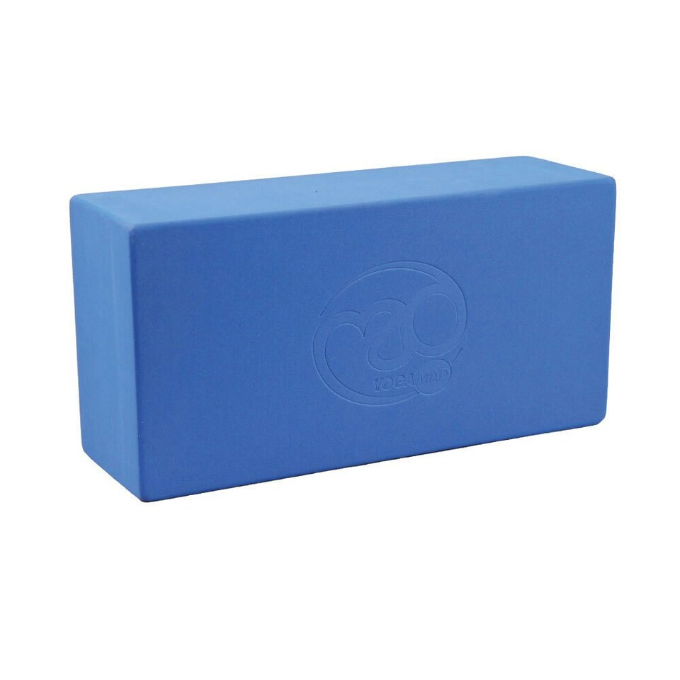 Yoga-Mad Hi-density Yoga Brick - Blue - 22cm x 11cm x 7cm