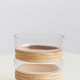 image 5 of Interiors by Premier Small Glass Vase, Coastal and Textured Glass Vase, Clear Glass and Natural Cane Rustic Vase, Clear Vase Clear