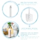 image 2 of Harbour Housewares Replacement Toilet Brush Head - White White