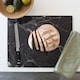 image 6 of Harbour Housewares Rectangle Glass Chopping Board - 50cm x 40cm - Black Marble | Black | Black Marble