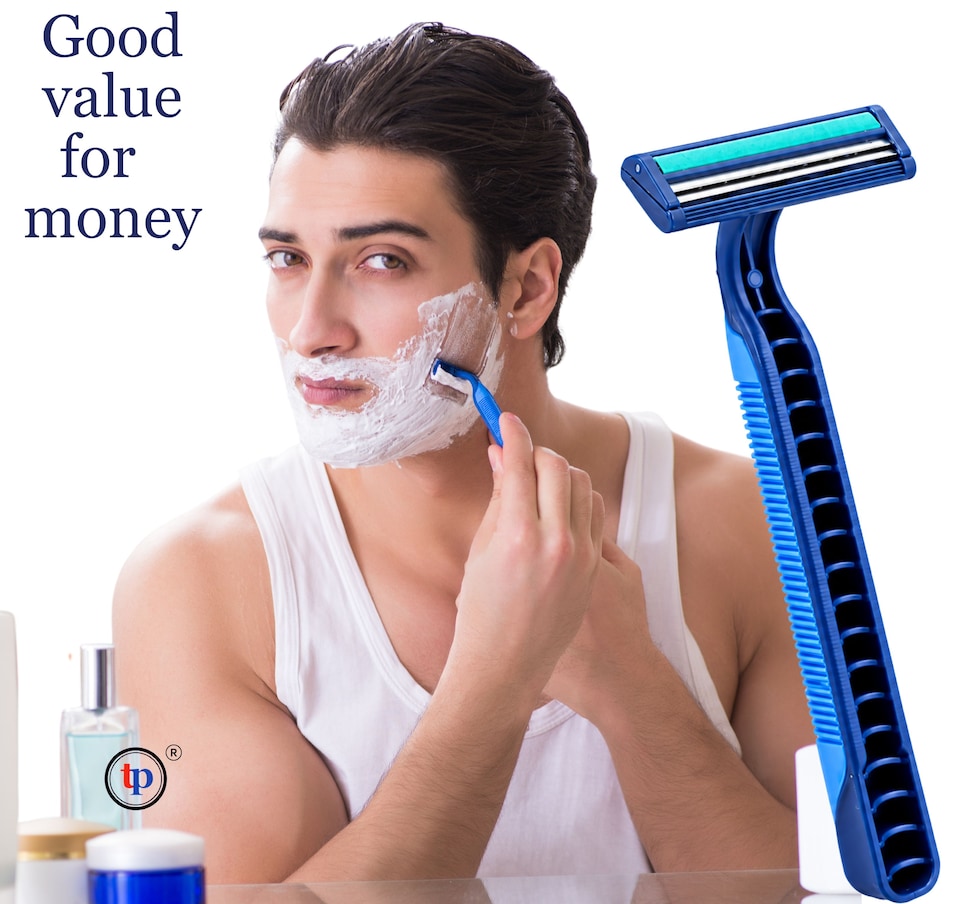 image 1 of TradeProvider Blue 2 Blade Razor Set – Everyday Shaving for Men & Women (15 pack)