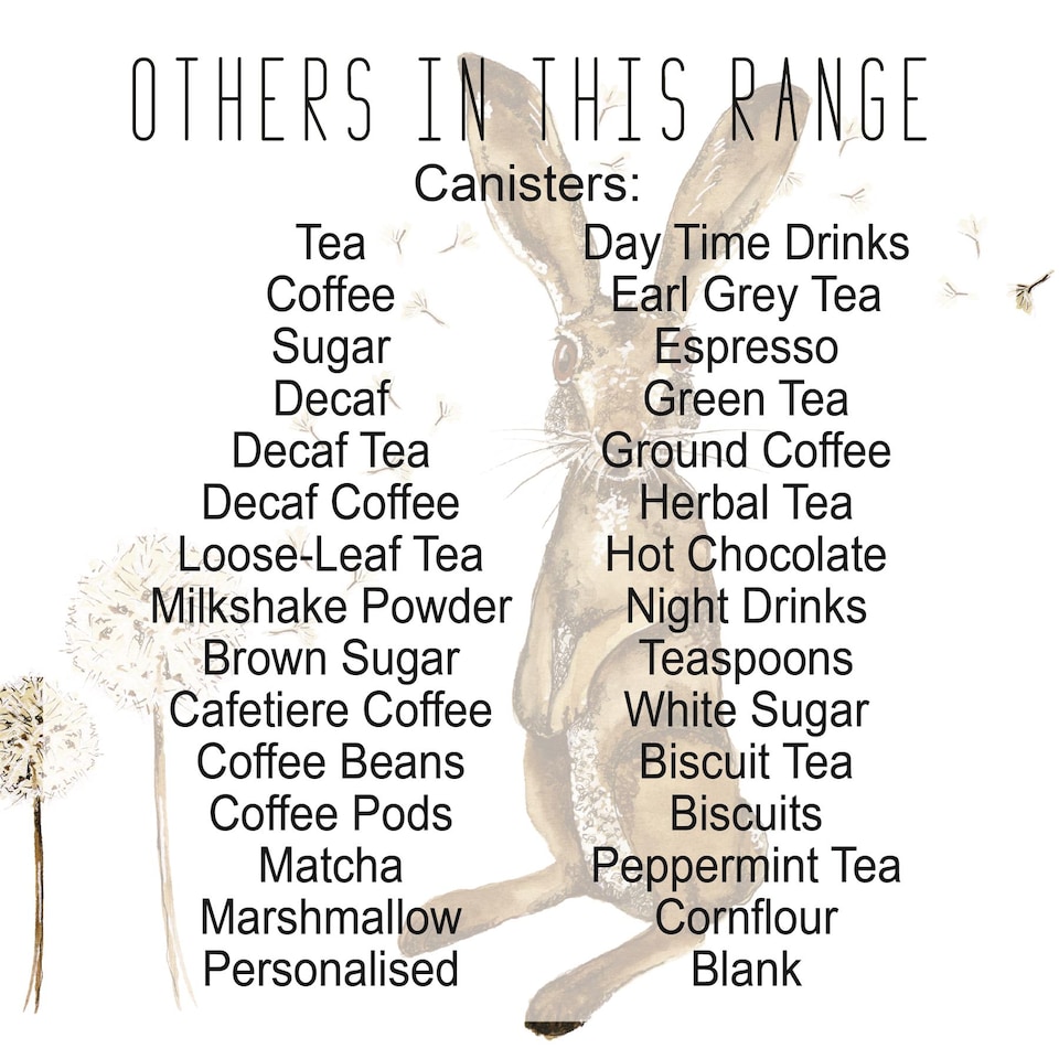 image 1 of Hares & Dandelions Large Herbal Tea Canister
