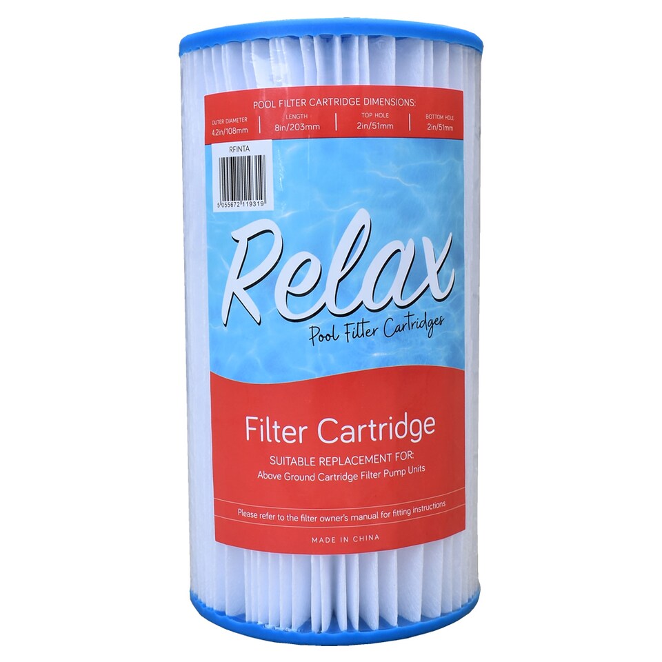 image 1 of Relax Pool Replacement Filter Cartridge for Cartridge Filter Pump Units