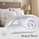 image 3 of Opulent Home Striped 10.5 Tog Microfiber All Season Duvet and Pillow Set|White|King