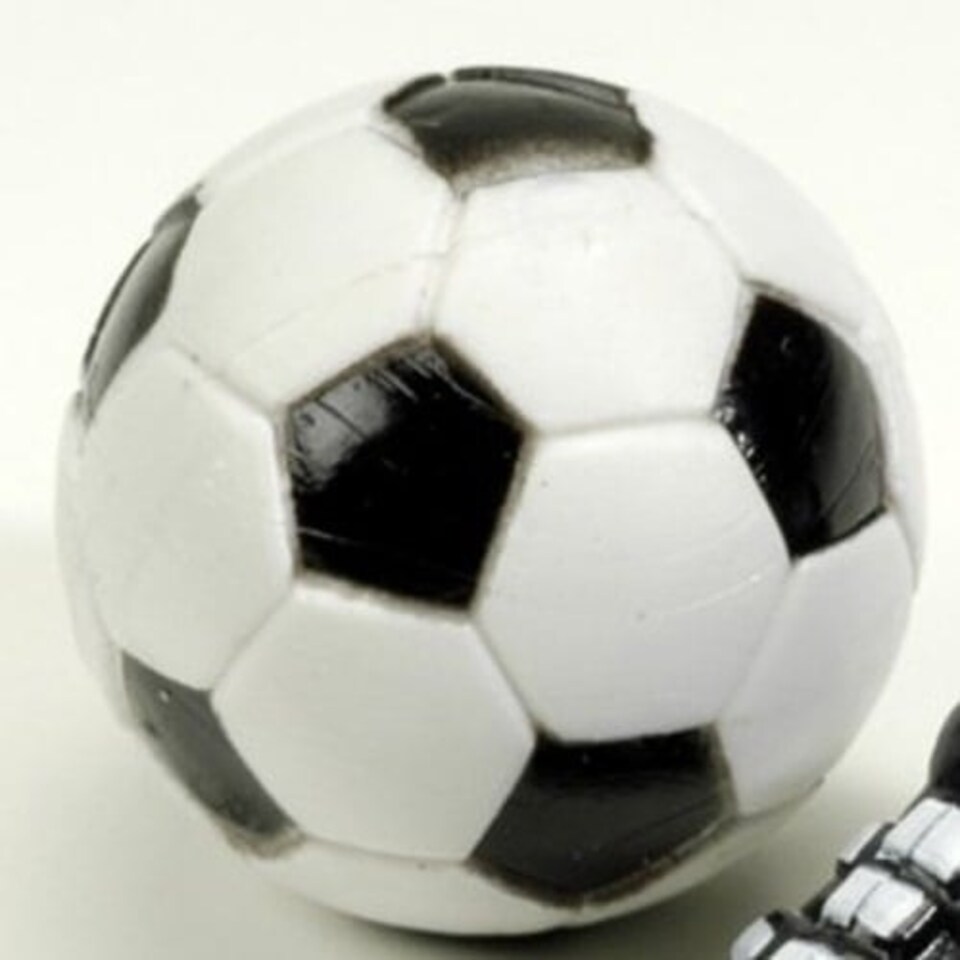 Black and White Plastic Football Cake Topper