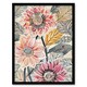 image 1 of Pink Dahlia Flowers Bright Fresh Floral Black Framed Wall Art Print A4