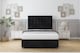 image 2 of Sloomy Alabama Black Naples Divan Bed Base 2 Drawers Same Side With 26 Inch Strutted Headboard | Black | Black | Double | 1