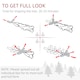 image 7 of HOMCOM 5' Snow Artificial Christmas Tree Holiday Home Décor with Pine Cones