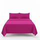 image 1 of Easy Care Flat Bed Sheet Polycotton Durable Low Maintenance Bedding | Pink | Fuchsia