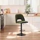 image 5 of SONARA Set of 1 Adjustable Velvet Upholstered Breakfast Bar Stools | Green