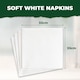 image 6 of ECONX White 2 Ply 4 Fold Paper Napkins Tissue Serviettes for Birthdays Weddings Parties Pack of 1000