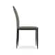 image 4 of Set Of 2 Monza Fabric Dining Chair Modern Padded Seat Metal Legs Kitchen Grey | Grey