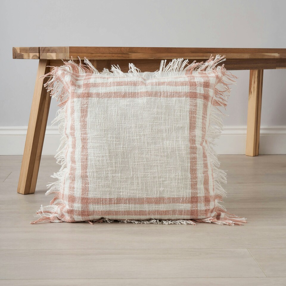 image 1 of BHS Tula Check Cushion, Pink