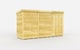 image 1 of 12 x 4 Feet Pent Shed - Double Door Without Windows - Wood - L118 x W358 x H201 cm | Brown