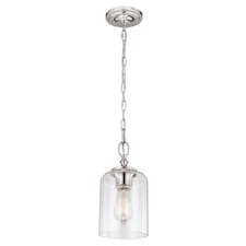 Hounslow 1 Light Ceiling Mini Pendant Polished Nickel, E27
