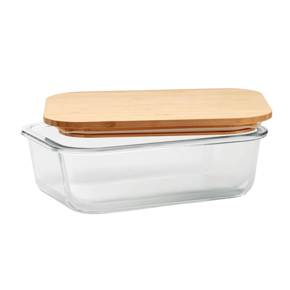 image 1 of MidOcean Tundra Bamboo Lunch Box - Transparent - 6cm x 20cm x 15cm