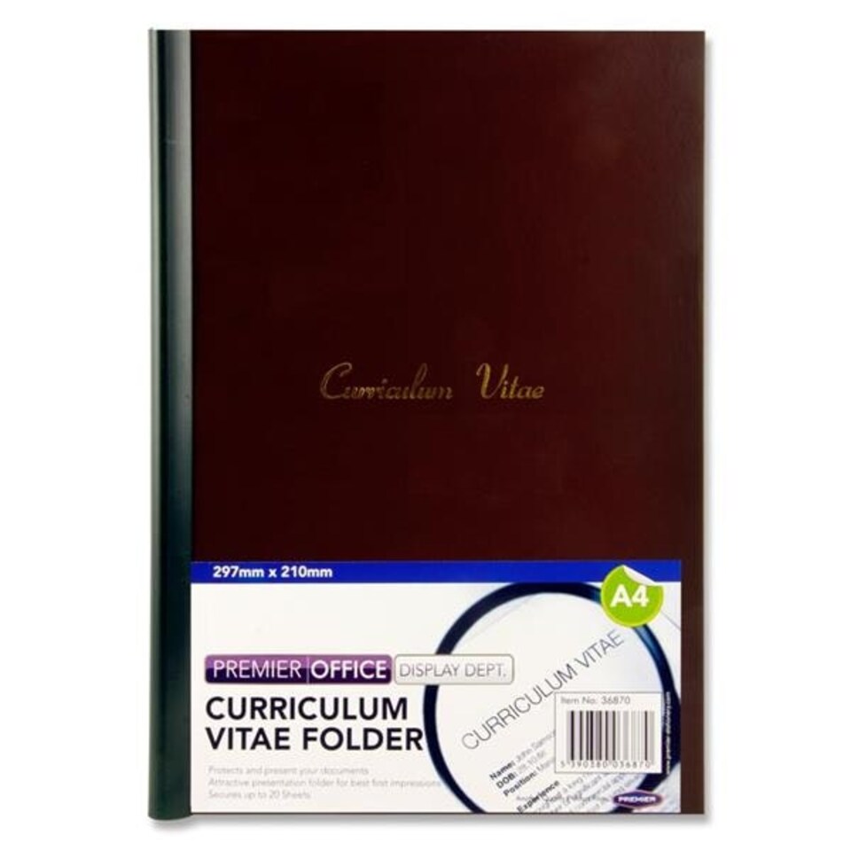 image 1 of A4 CV (Curriculum Vitae) File Cover by Premier Office