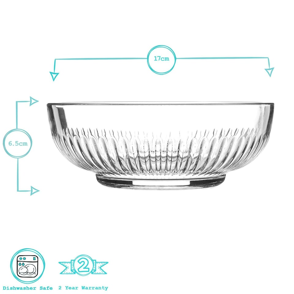 image 1 of Argon Tableware Campana Glass Serving Bowl - 17cm Clear