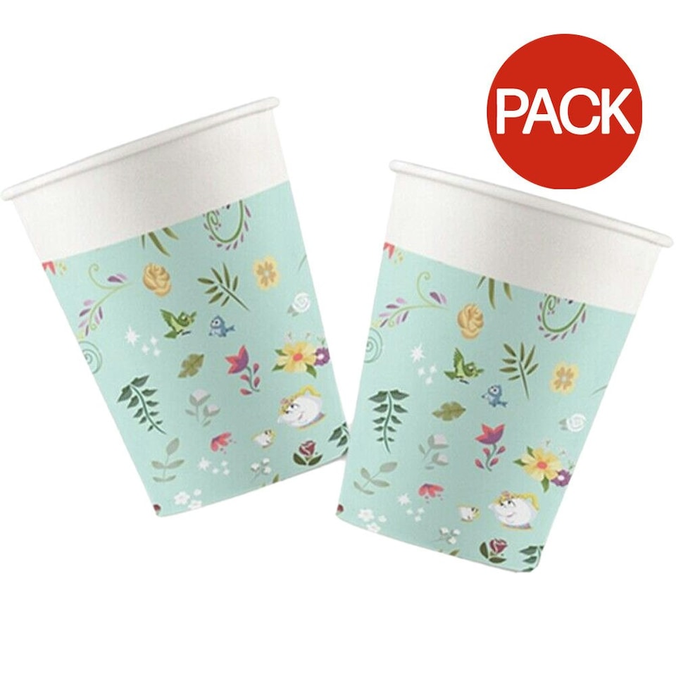image 1 of Disney Princess True Plastic Party Cup (Pack of 8) - White/Teal/Yellow - One Size