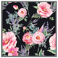 Watercolour painting of flowers (Picutre Frame) Grey | XL