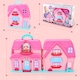 image 7 of Foldable Dollhouse Playset – Portable Carry Case with Dolls, Furniture & Animal Figures