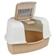 image 6 of Large Cat Corner Litter Tray Hooded Deep Cover Toilet Flap Box with Filter & Scoop | Multi | Mocca | 1