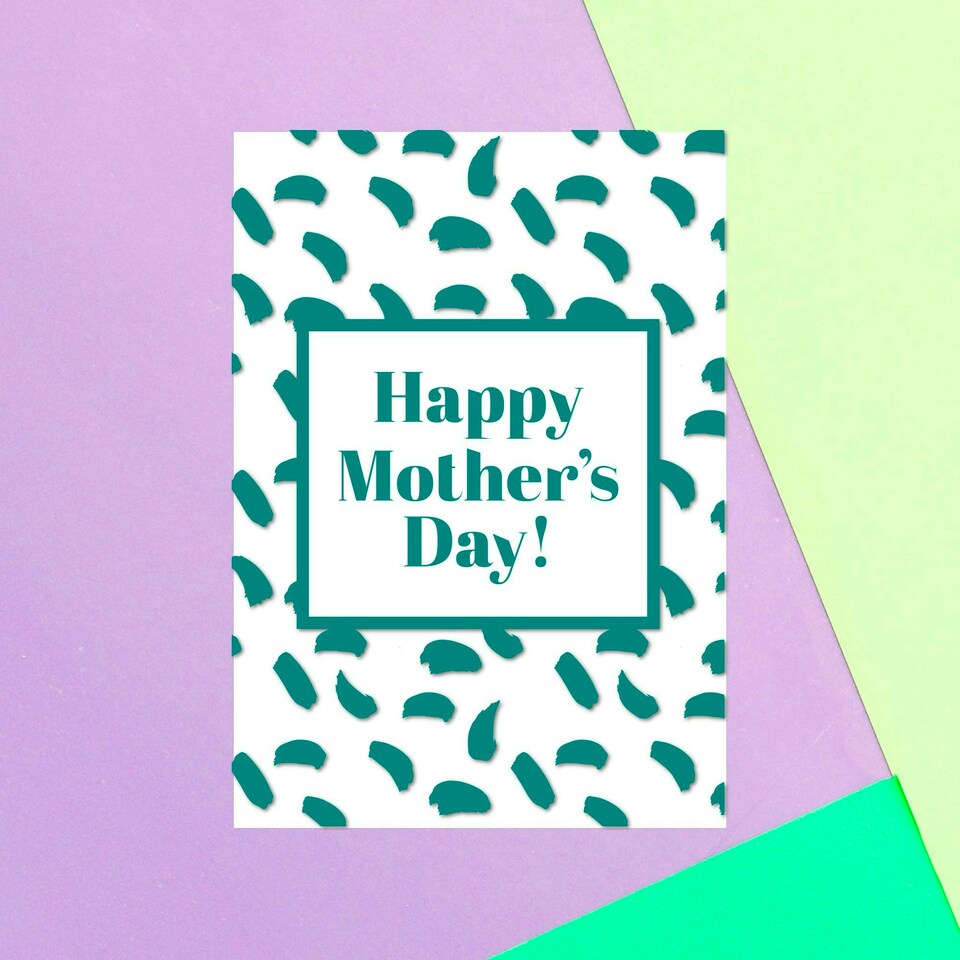 Happy Mother's Day Paint Marks Greetings Card