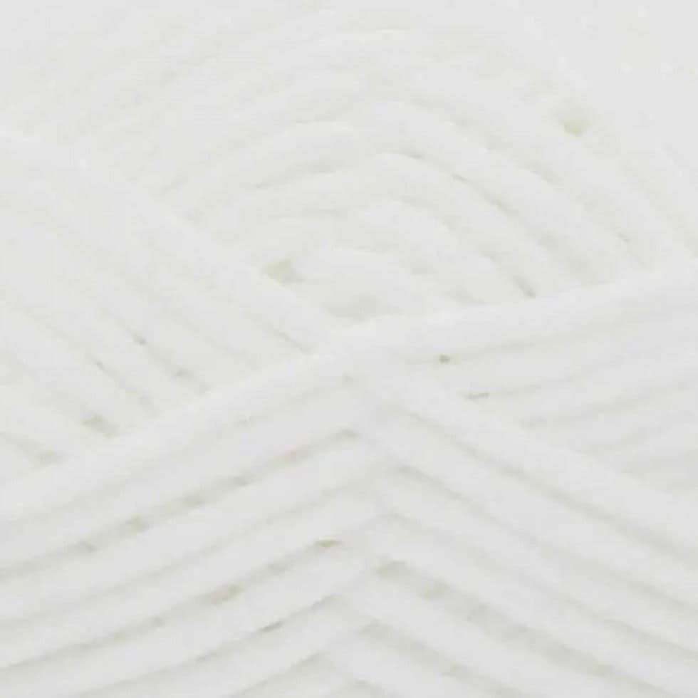 King Cole White Yummy Chunky Yarn (Value Pack 6 x 100g Balls) For Crochet, Knitting - 120m per ball
