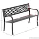 image 3 of Garden Vida 3 Seater Steel Garden Bench Outdoor Patio Seating, Lattice