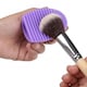 image 2 of Silicone Egg Sponge Scrubber Make-Up Brush Cleaner, Purple