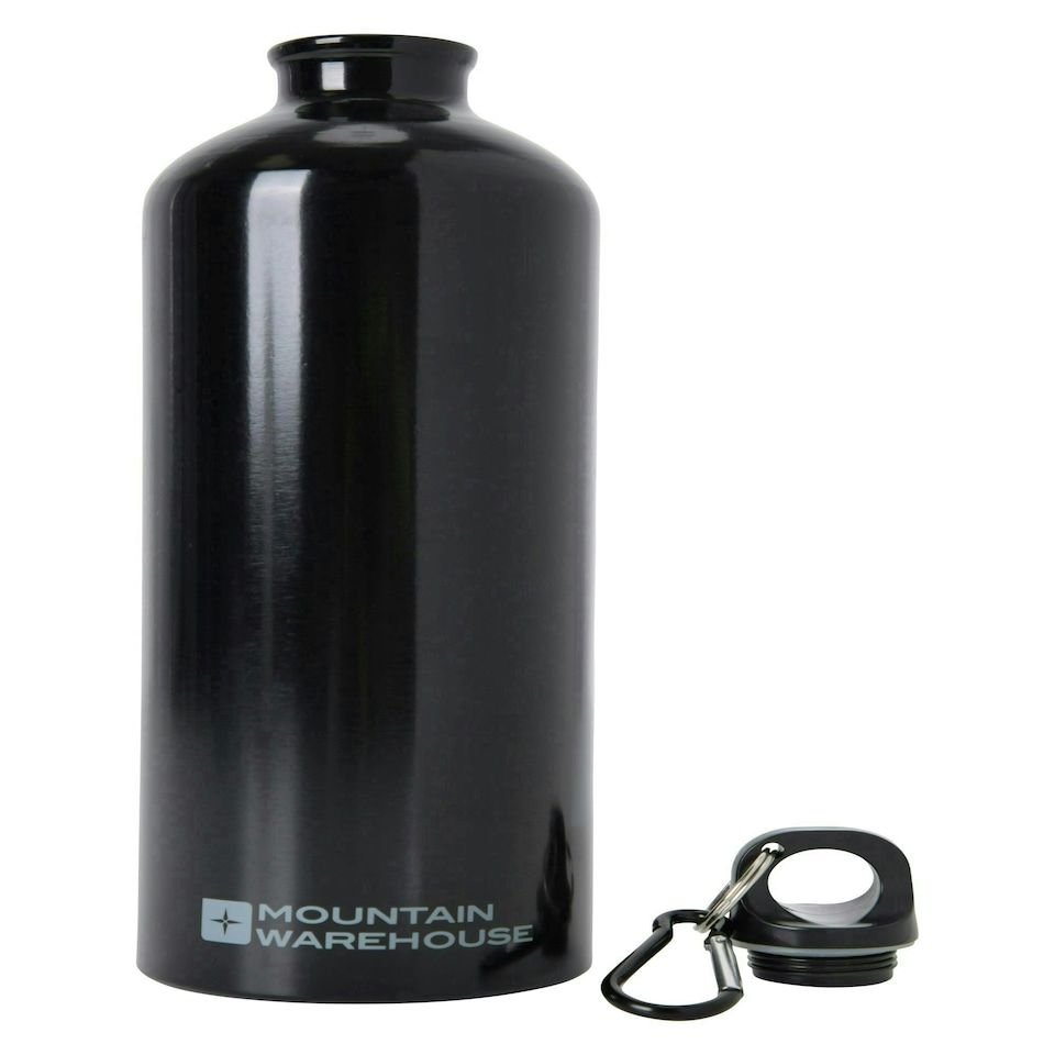 image 1 of Mountain Warehouse 1L Metallic Bottle With Karabiner - 1 Litre Black