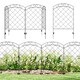 image 1 of Outsunny 4PCs Decorative Garden Fencing 43in x 11.4ft Steel Border Edging Swirls