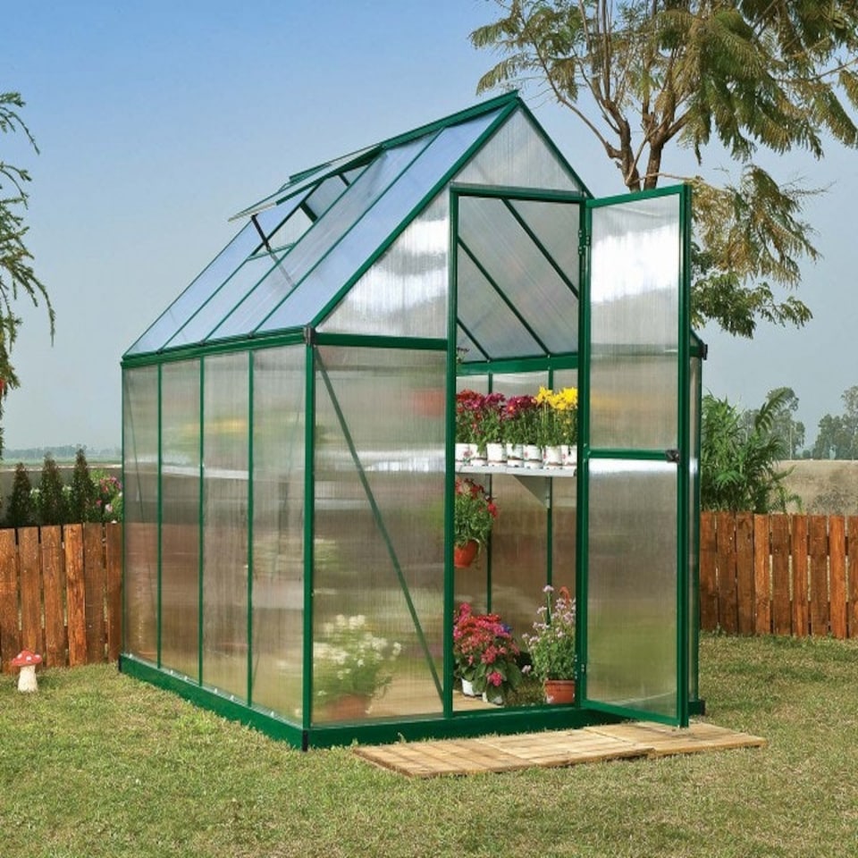 image 1 of Greenhouse Mythos 6 x 8 - Polycarbonate - L247 x W185 x H208 cm - Green