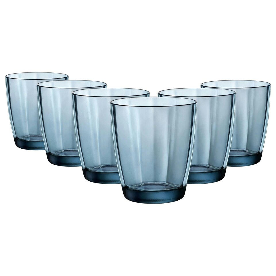 image 1 of Bormioli Rocco Pulsar Double Old Fashioned Glasses - 390ml - Blue - Pack of 6 Blue