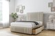 image 3 of Sloomy Kingsley Cream Plush Divan Bed With Mattress 2 Drawers Right Side With 54" Floor Standing Headboard & 12" Matching Footboard 4' Small Double | Cream | Cream | Small Double | 1