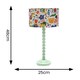 image 3 of ValueLights Bobbles Sage Green Bobbin Table Lamp Jungle Shade and Bulb