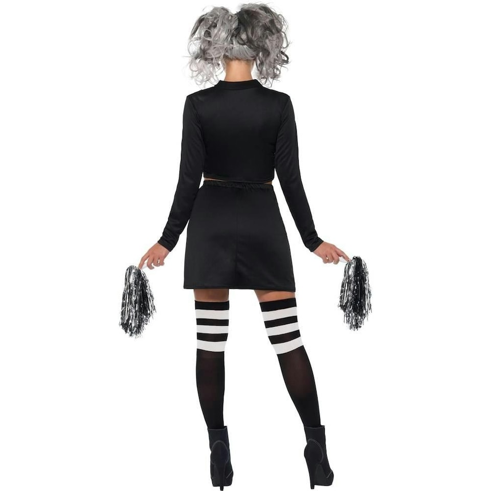 image 1 of Fever Womens/Ladies Gothic Cheerleader Costume - Black/White - M M