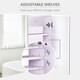 image 4 of HOMCOM Bathroom Mirror Cabinet Wall Mounted, 80 x 15 x 60 cm, White