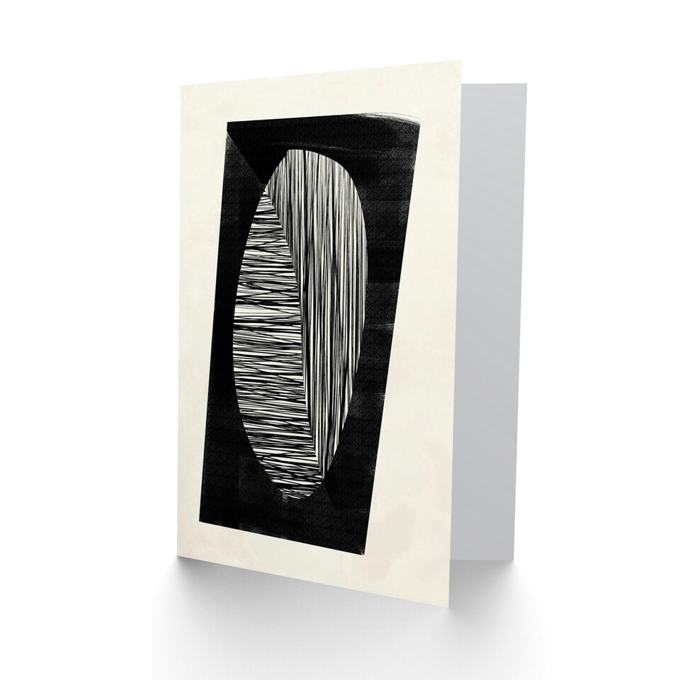 image 1 of Minimalist Abstract White Art Blank Just to Say Card